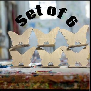 Spring Butterfly DIY Craft Kit – 6 Wooden Paintable Butterflies Kids Craft Set